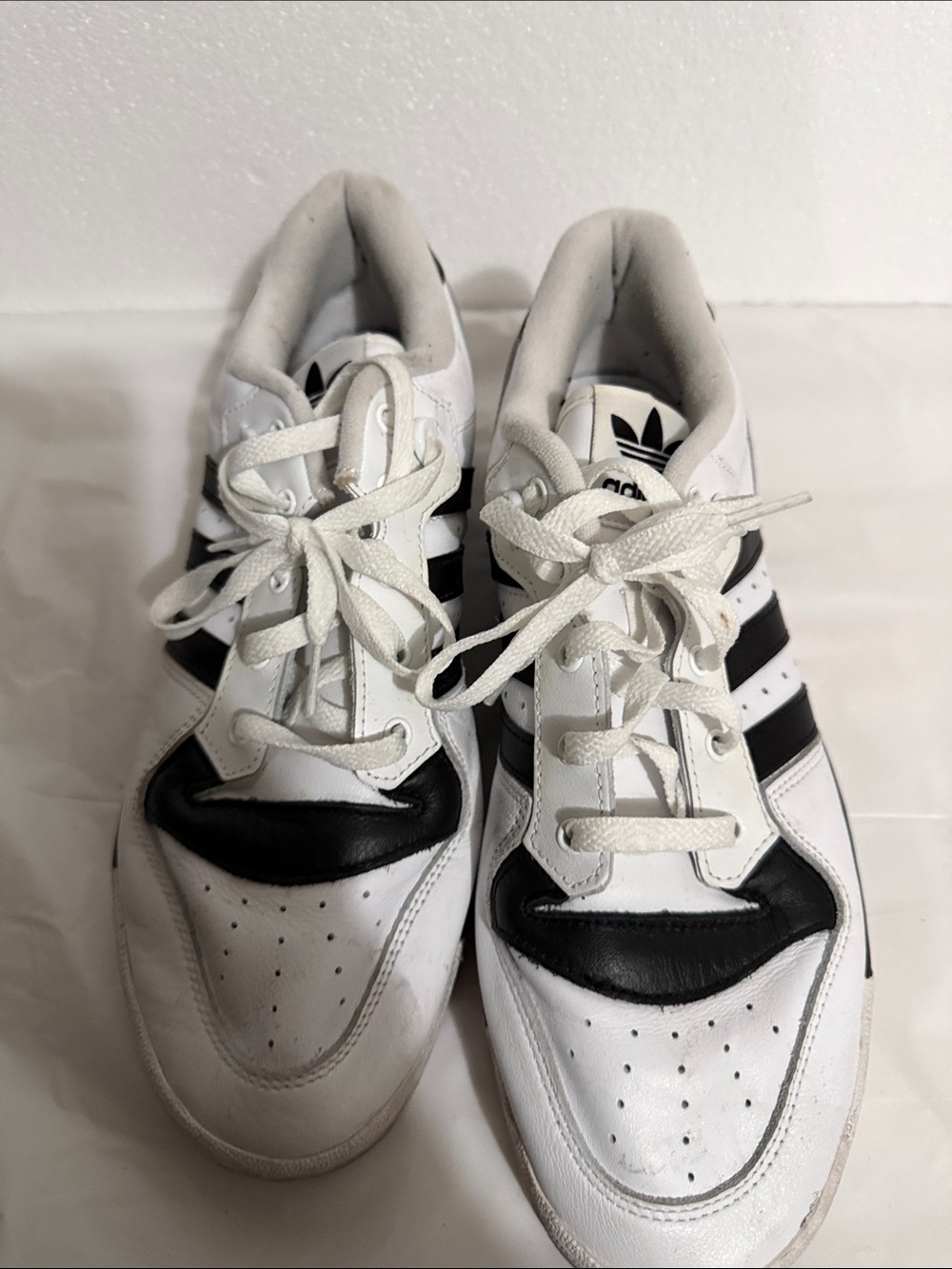 adidas White and Black Low-Top Athletic Sneakers
